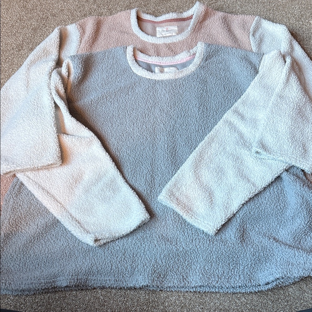 Cozy Two-Tone Fleece Sweater